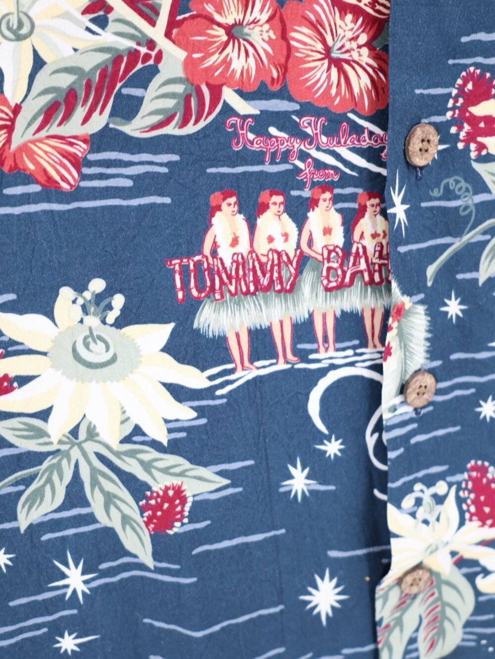 Vintage Tommy Bahama hawaiian Shirt Men's 2XL Happy holidays chistmas greetings - Picture 3 of 11